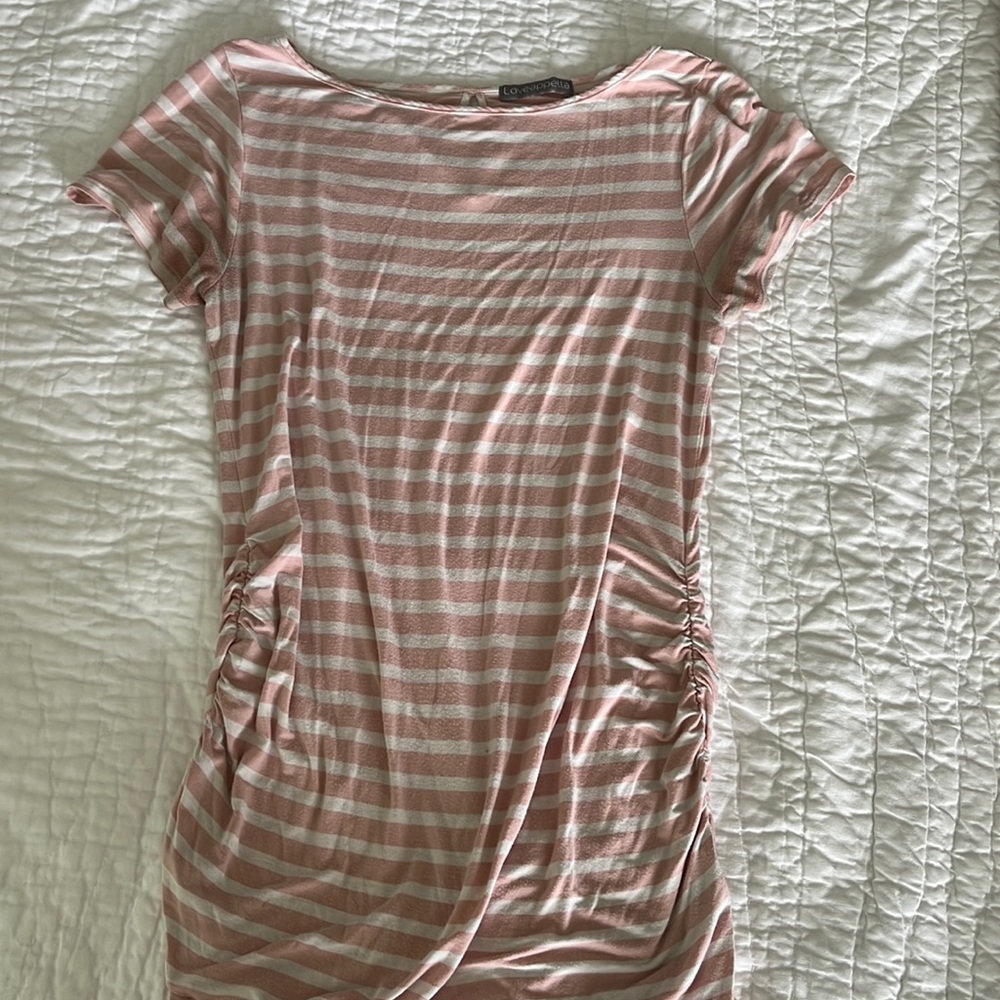 STITCH FIX - Loveappella Maternity - Maternity Short Sleeve Boatneck Knot Top